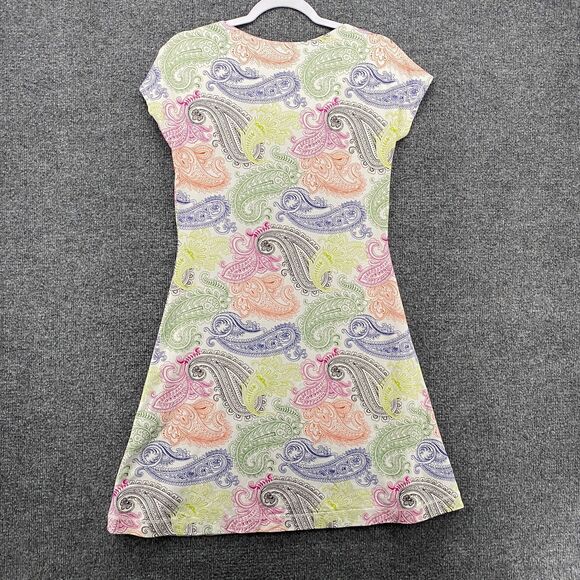 Title Nine Dress Womens S Multicolor Paisley Cowl Neck Athleisure Performance - Picture 4 of 10